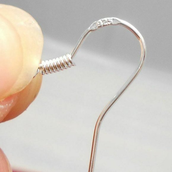 Emerald Green Earring Dangle Drop Sterling Hooks Glass Beads & Crystals 2" NWOT - Picture 2 of 2